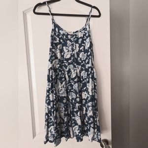 Loft, blue & white floral sundress.